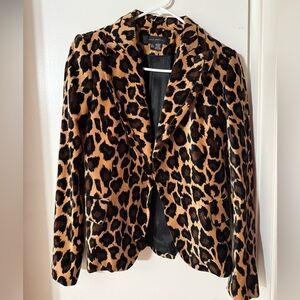 Zara Animal Print velvet Blazer